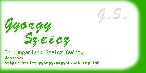 gyorgy szeicz business card